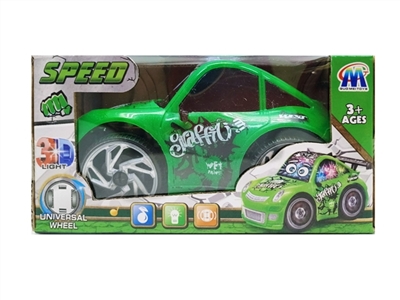 Electric universal 3 d light music beetle car racing - OBL762110