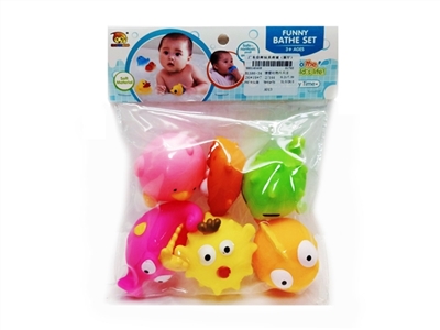 Six zhuang lining plastic animals - OBL762190