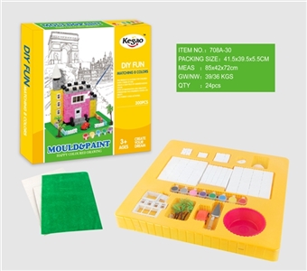Gypsum - coloured drawing or pattern of DIY builds the hut - OBL762442