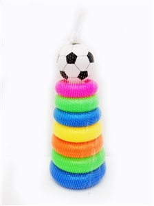 English letters rainbow ring big football - OBL762924