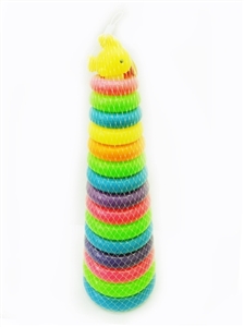 English letters rainbow ring cartoon fish - OBL762925