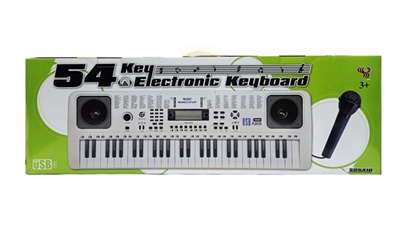 54 key multi-function electronic organ with liquid crystal displays, microphone, adapter, USB interf - OBL763017