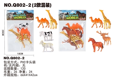 Four straight package two mix (giraffe, camels, cattle and sheep/horses, deer, - OBL763060