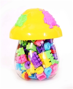 PET小蘑菇瓶拼插积木颗粒（84PCS） - OBL763148