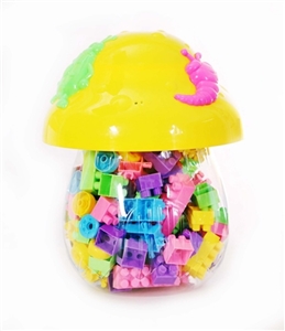PET大蘑菇瓶拼插积木颗粒（141PCS） - OBL763149