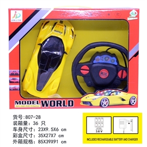 1:18四通方向盘遥控法拉利赛车(带3D灯光) - OBL763949