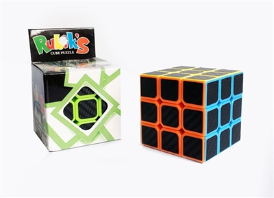 Carbon fiber solid color third-order rubik’s cube 5.6 cm - OBL764344