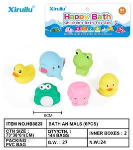 环保喷水动物六只装 - OBL764436