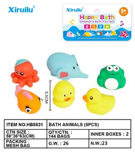 环保喷水动物六只装 - OBL764444