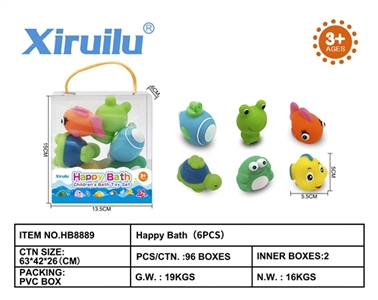 环保喷水动物六只装 - OBL764502