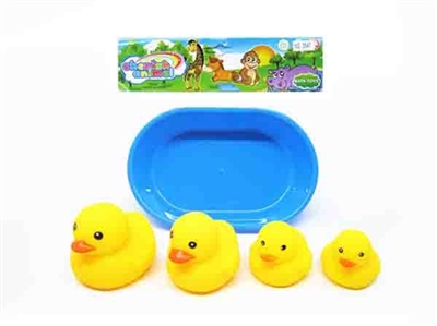 Medium yellow duck with tub (8 cm / 7 cm / 6 cm / 5 cm) - OBL764728