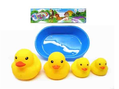 Medium yellow duck with tub (9 cm / 8 cm, 6 cm / 5 cm) - OBL764729