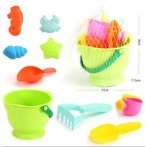 Soft plastic flower POTS beach bucket of 9 times - OBL765717