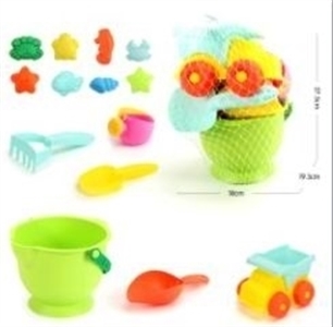 Soft plastic flower POTS beach bucket of 14 times - OBL765721
