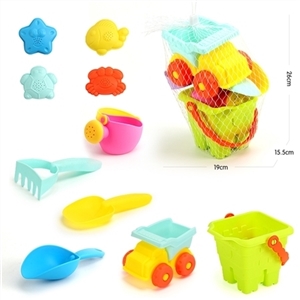 Soft rubber castle beach bucket of 10 times - OBL765726
