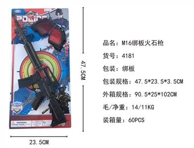 Flint gun M16 strapped to board - OBL766065