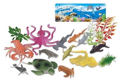 4 only 5 inch Marine animals with tree suits - OBL766918