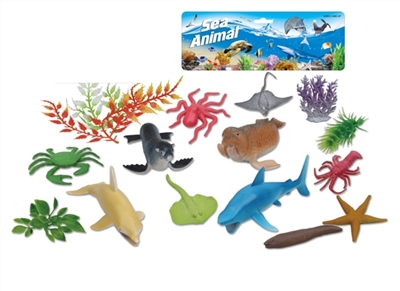 4 only 5 inch Marine animals with tree suits - OBL766919