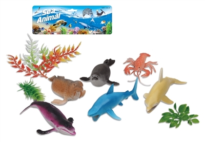 6 only 5 inch Marine animals with tree suits - OBL766920