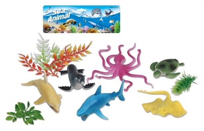 6 only 5 inch Marine animals with tree suits - OBL766921