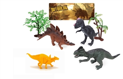 4 and 9 inches large dinosaurs with tree suits - OBL766965
