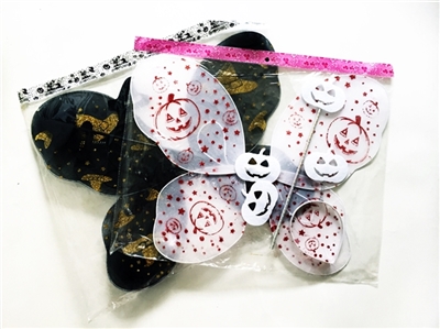 万圣节黑白色蝴蝶翅膀 - OBL767008