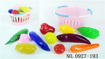 11 PCS big basket with fruits and vegetables - OBL768112