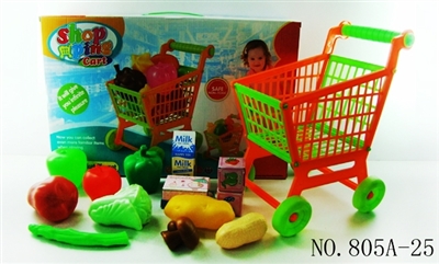 Shopping cart with fruits and vegetables five small box 14 PCS - OBL768290