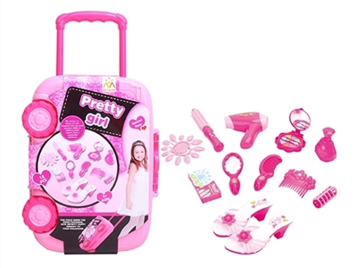 过家家拉杆箱粉红饰品13件套 - OBL769218