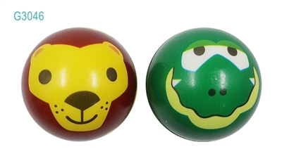 7.6 CM PU ball two pack animals expression - OBL770692