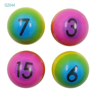 6.3 CM dazzle colour digital PU ball 4 pack - OBL770716