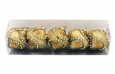 5.7CM宽金色泡沫灯炮5只装1盒 - OBL770893