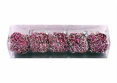 5.7CM宽泡沫红灯泡加彩绳5只装1盒 - OBL770896