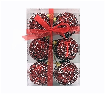 大红泡沫球6CM宽6个装1盒 - OBL770924