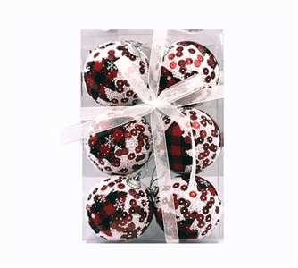 浅红泡沫球6CM宽6个装1盒 - OBL770926