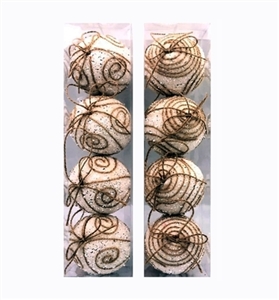 6.8CM宽4只装1盒靓片泡沫球加麻绳 - OBL770930