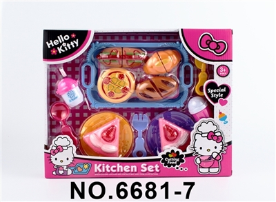 KT猫茶具配可切面包 - OBL771216