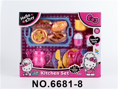 KT猫茶具配可切面包 - OBL771217