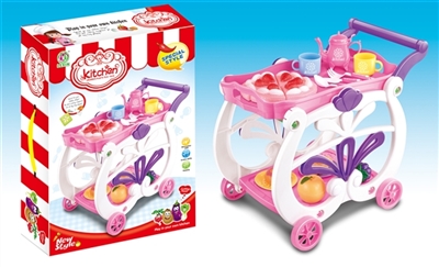 餐具推车配蛋糕面包可切水果 - OBL771341