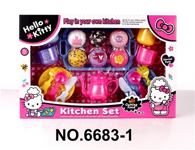 KT猫茶具配精美蛋糕 - OBL771371