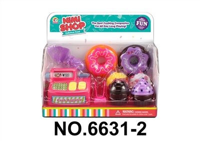 精美蛋糕，甜甜圈配灯光音乐收银机 - OBL771423