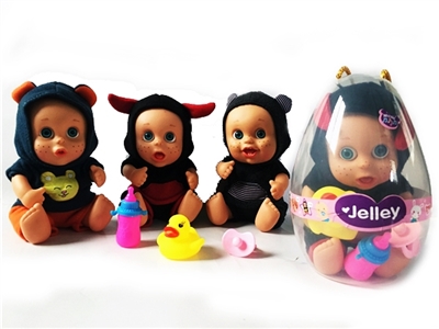 9 inch baby doll with IC three mixed - OBL771906