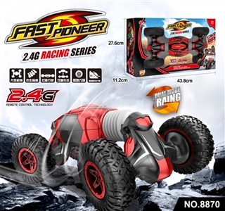 1：14扭变车，前进、后退、左转、右转、一键变形，自动演示   2.4G遥控器 - OBL772543