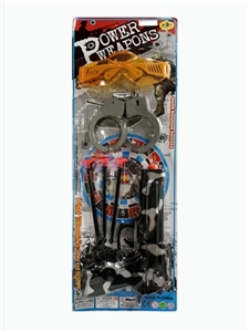 Camouflage handcuffs silver needle gun with patch - OBL772651