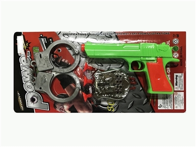 Green May 4th pistol with handcuffs badge - OBL772666