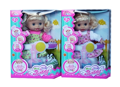 16 inches electric music blink doll (two color, orange) - OBL772715