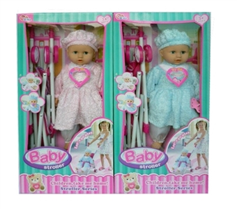 16 inch cotton body flash music doll with hardcore cart (2, orange) - OBL772718