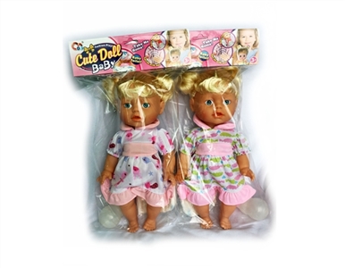 14 inch laughter music drink pee doll (2 color, orange) - OBL772750