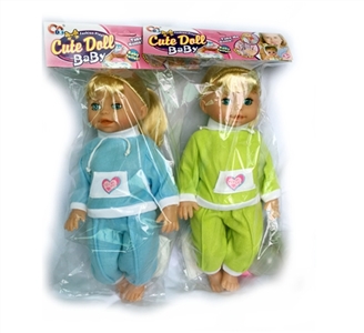 16 inch laughter music drink pee doll (2 color, orange) - OBL772755