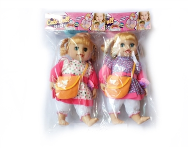 14 inch cotton doll body electric music blink (2 color, orange) - OBL772761